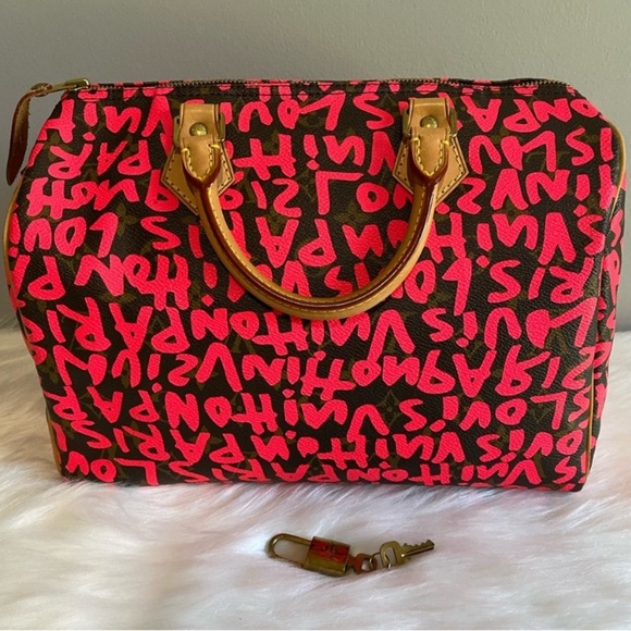 🌻🦄 Louis Vuitton Monogram Satchel Speedy Graffiti 30 🌻🦄 COLLECTOR ITEM 🔥 - Picture 1 of 13